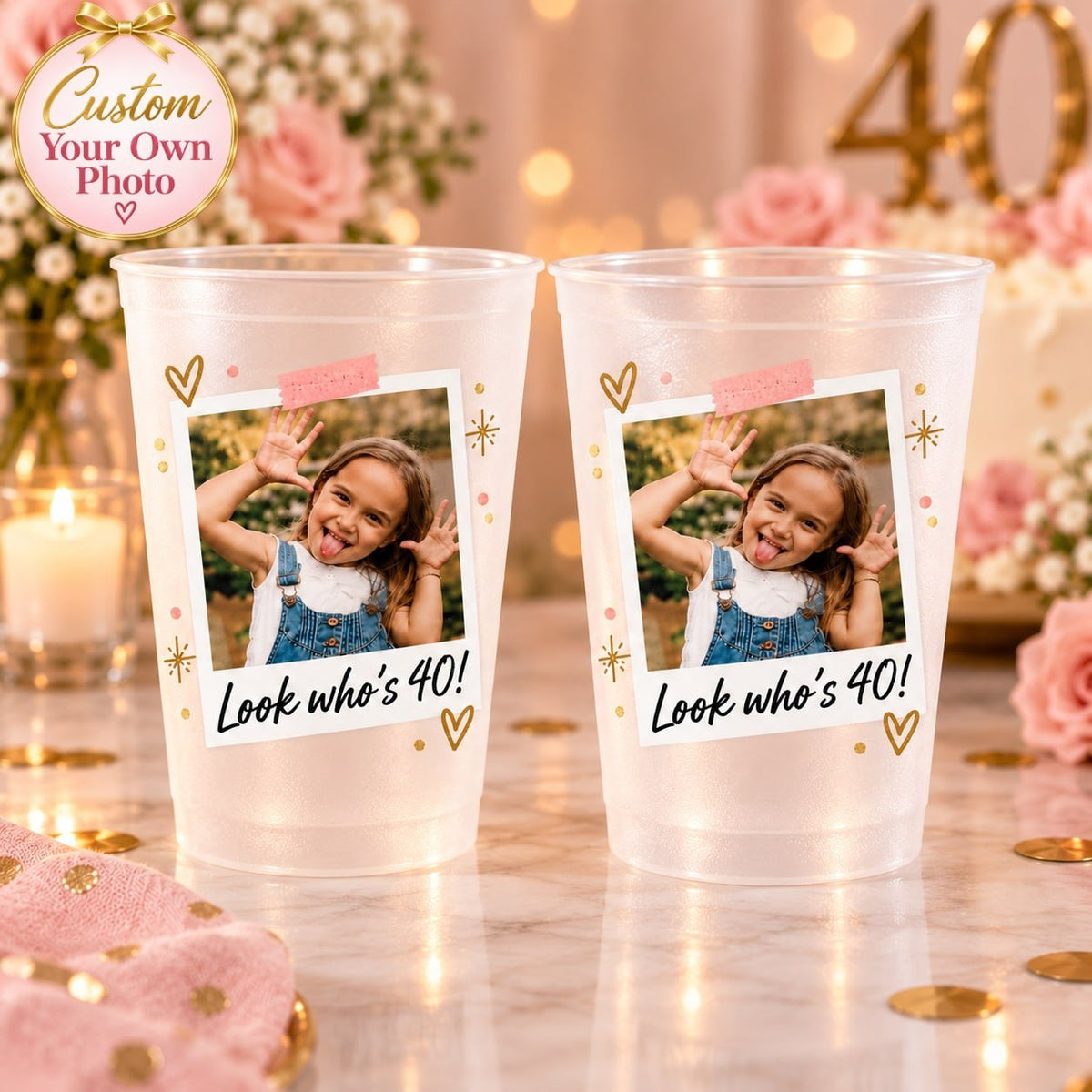 Personalized Look Who Birthday Photo Cup - image 1 | Jolliboo
