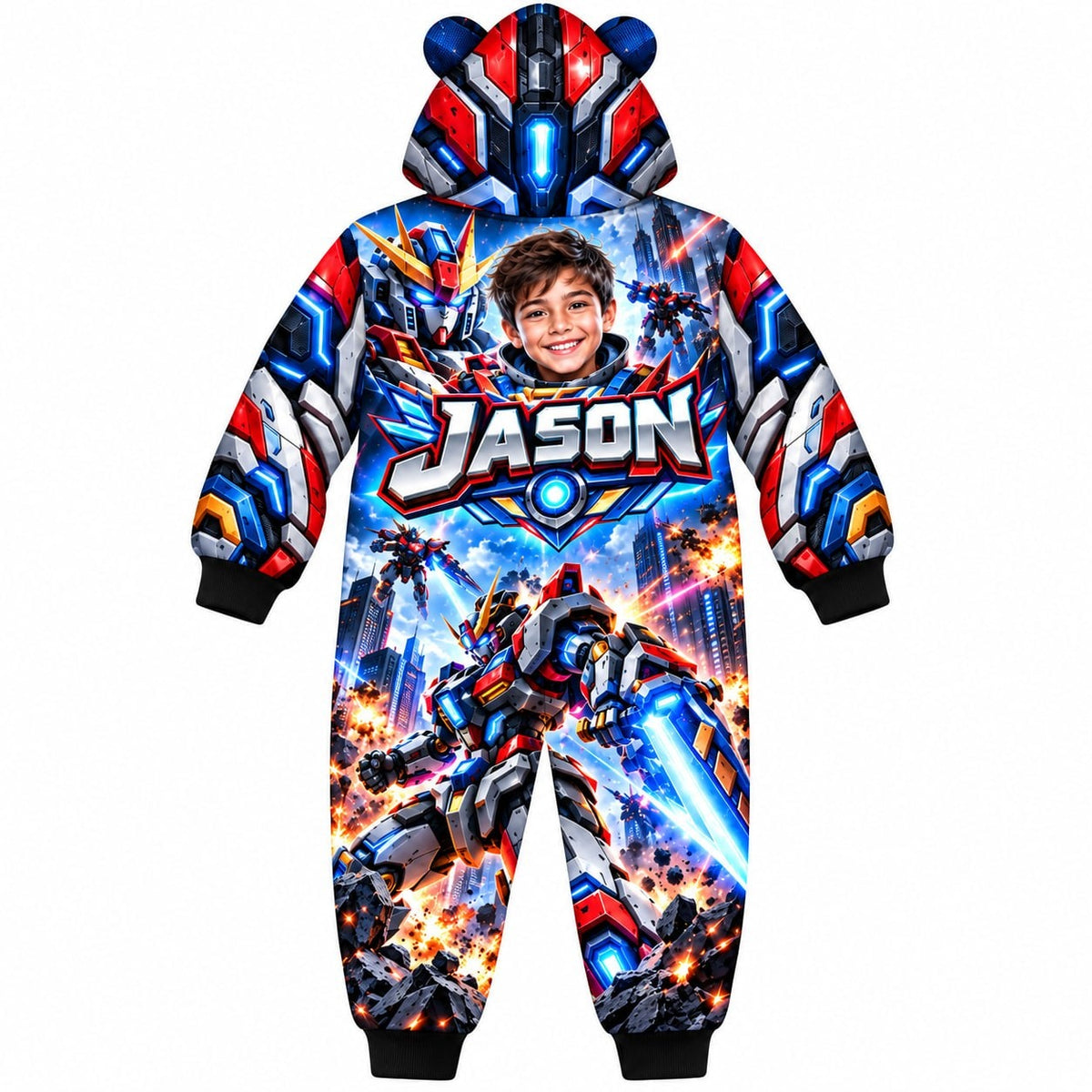 Personalized Mecha Robot Battle Pyjama Suit - image 1 | Jolliboo