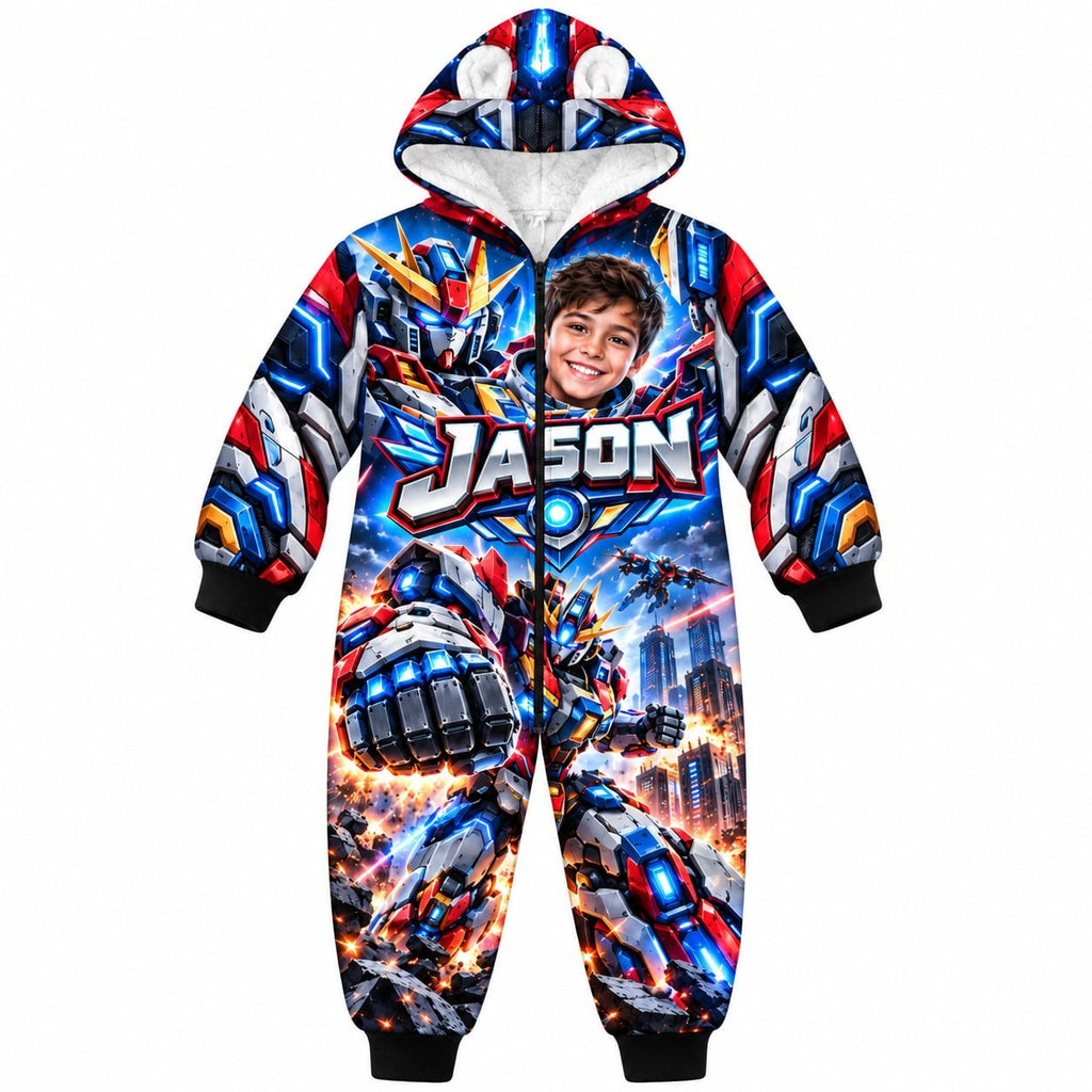 Personalized Mecha Robot Battle Pyjama Suit - image 2 | Jolliboo