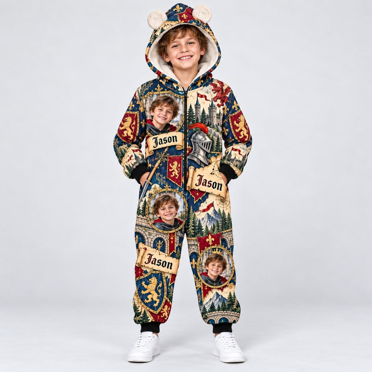 Personalized Medieval Knight Castle Pyjama Suit - image 1 | Jolliboo
