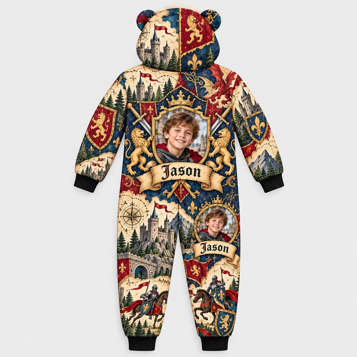 Personalized Medieval Knight Castle Pyjama Suit - image 2 | Jolliboo