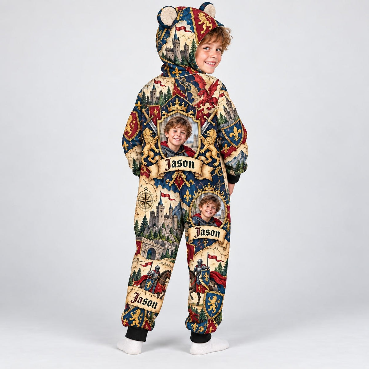 Personalized Medieval Knight Castle Pyjama Suit - image 3 | Jolliboo
