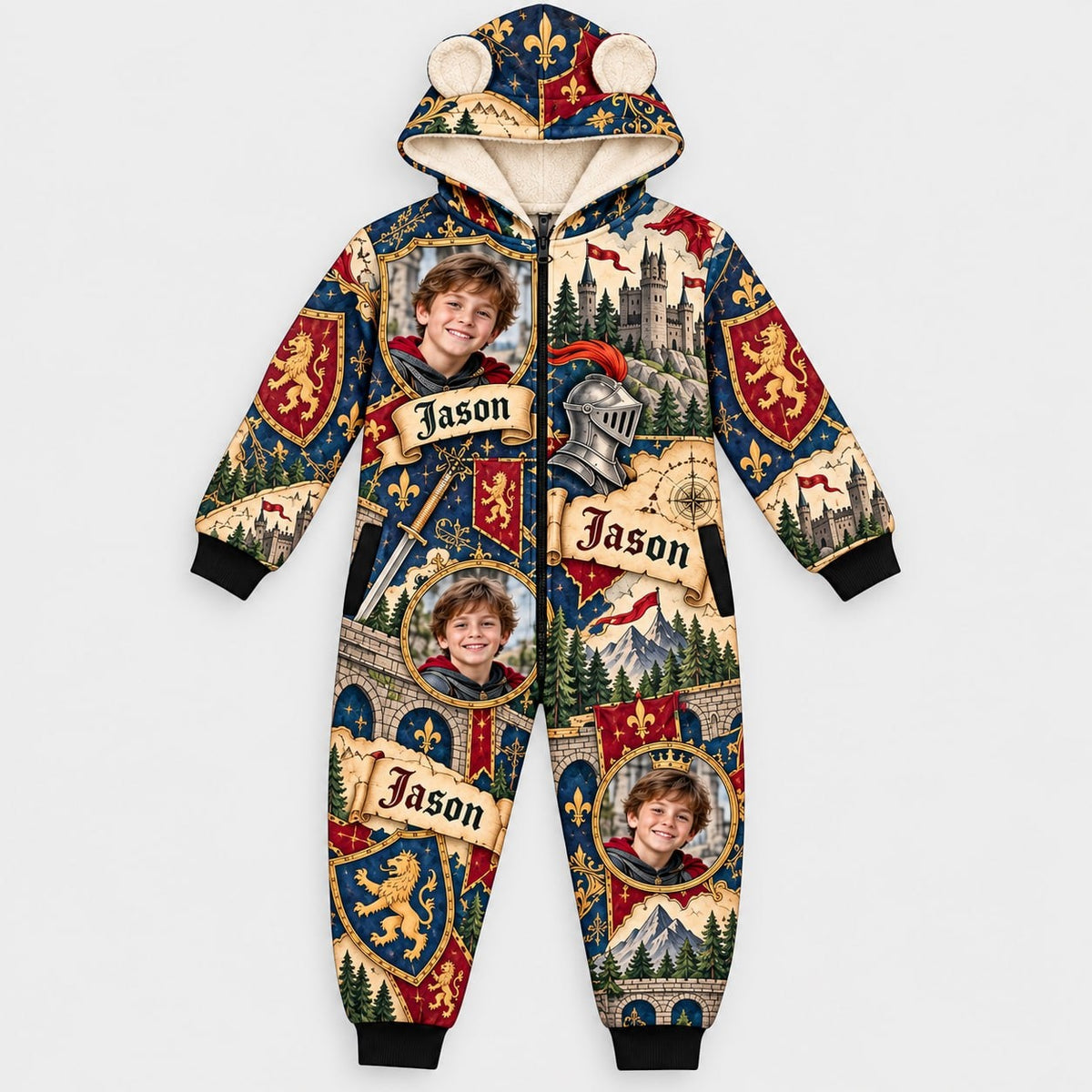 Personalized Medieval Knight Castle Pyjama Suit - image 4 | Jolliboo
