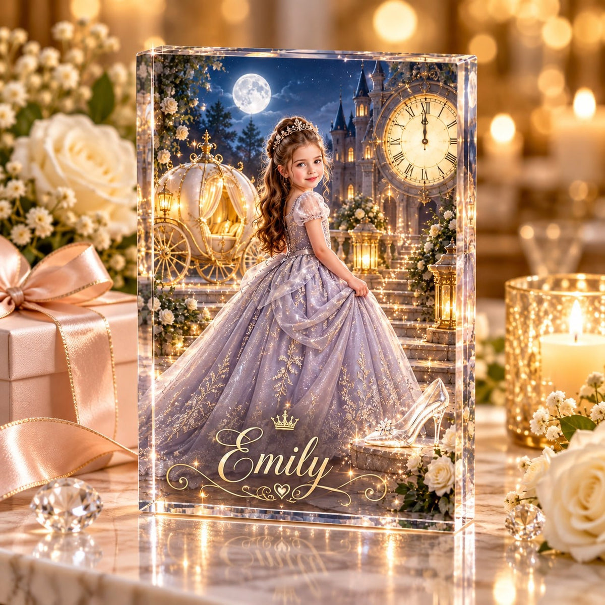 Personalized Midnight Princess Acrylic Block - image 4 | Jolliboo