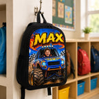 Personalized Monster Truck Boy Backpack - image 4 | Jolliboo
