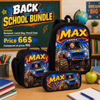 Personalized Monster Truck Boy Backpack - image 5 | Jolliboo