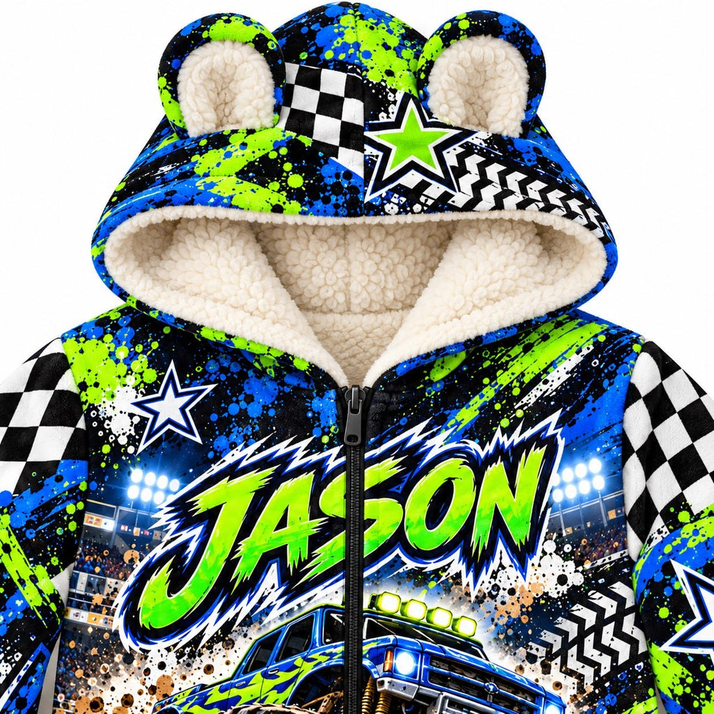 Personalized Monster Truck Racing Pyjama Suit - image 3 | Jolliboo