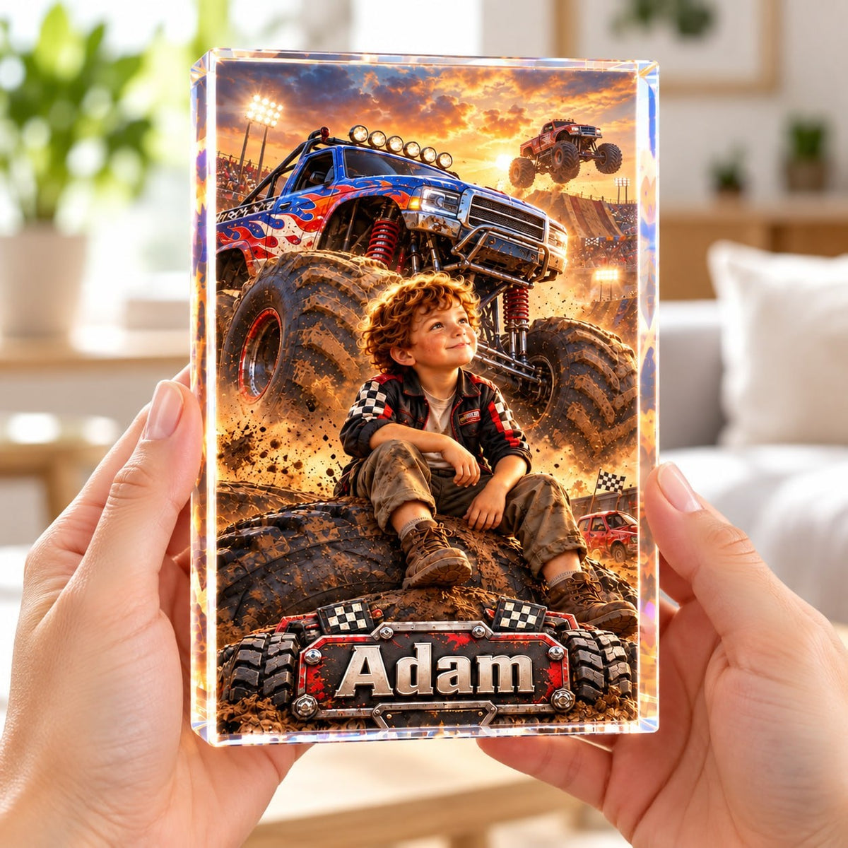 Personalized Monster Truck Rally Acrylic Block - image 2 | Jolliboo