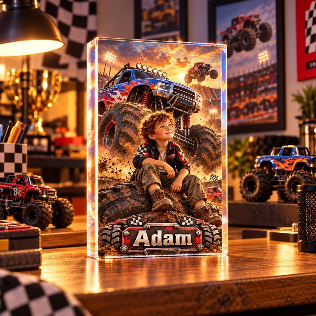 Personalized Monster Truck Rally Acrylic Block - image 4 | Jolliboo