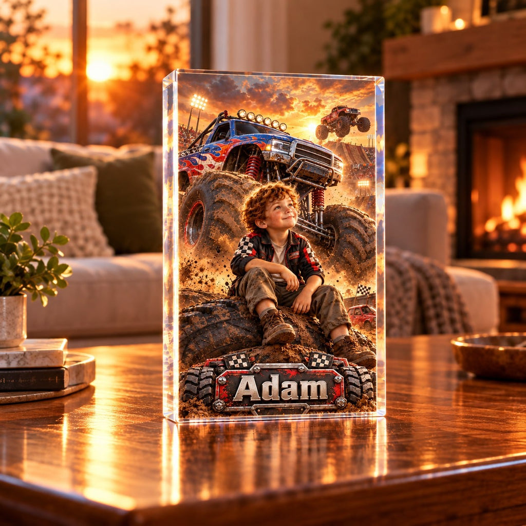 Personalized Monster Truck Rally Acrylic Block - image 5 | Jolliboo