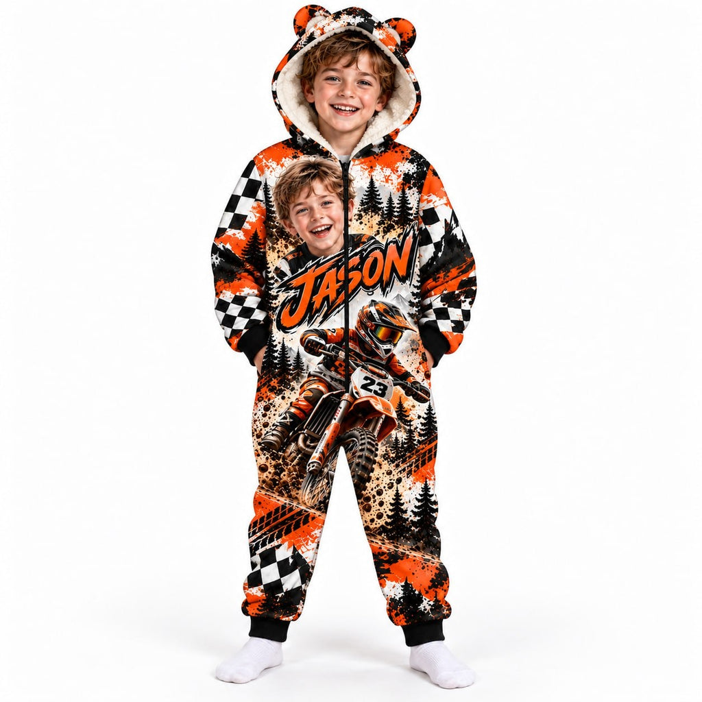 Personalized Motocross Racing Pyjama Suit - image 1 | Jolliboo