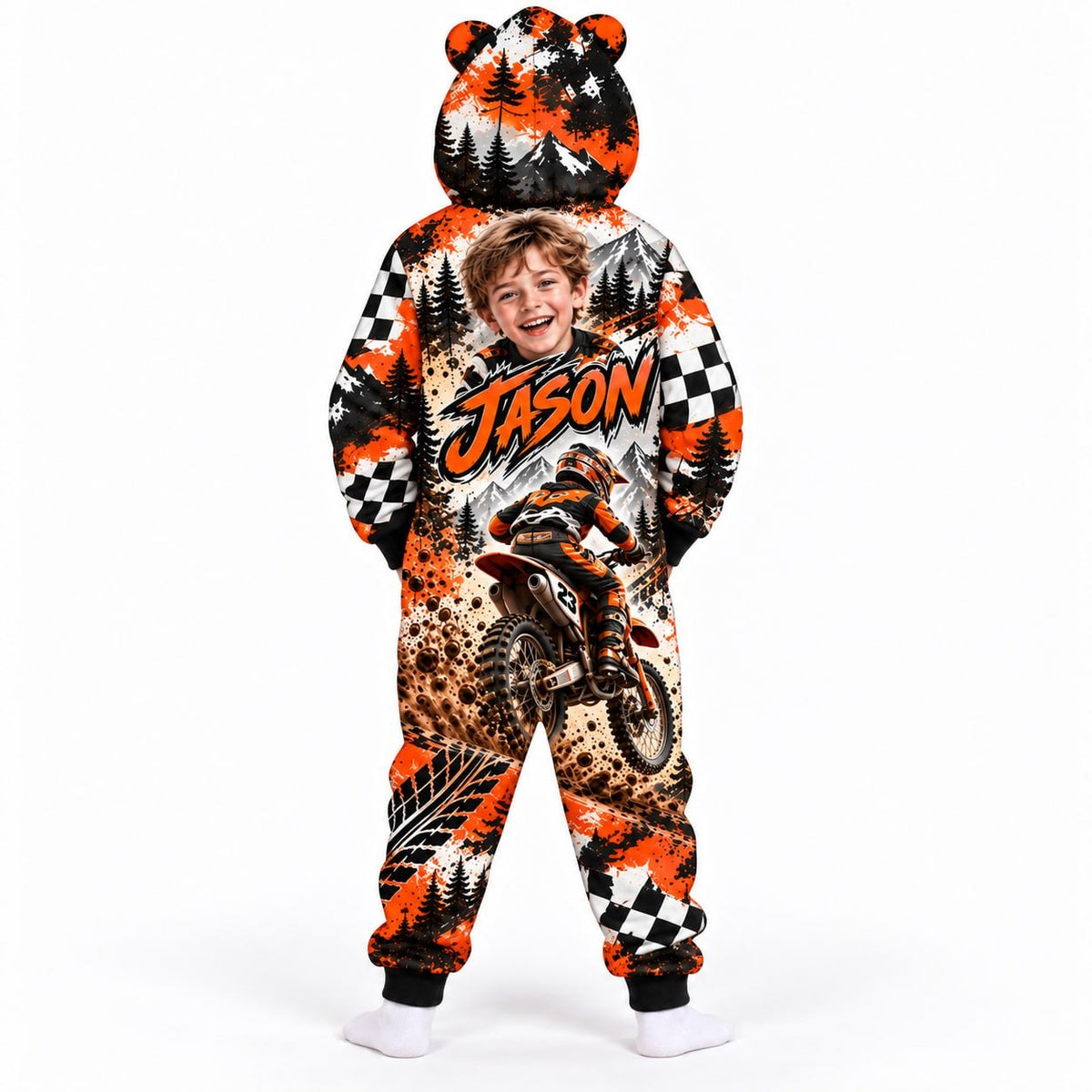 Personalized Motocross Racing Pyjama Suit - image 2 | Jolliboo