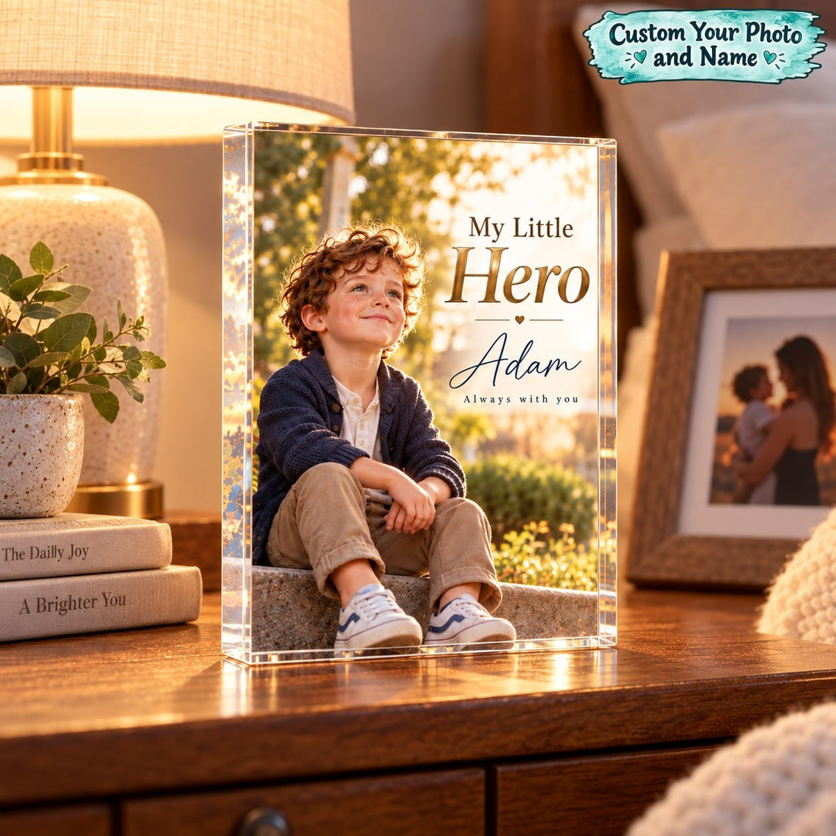 Personalized My Little Hero Acrylic Block - image 1 | Jolliboo
