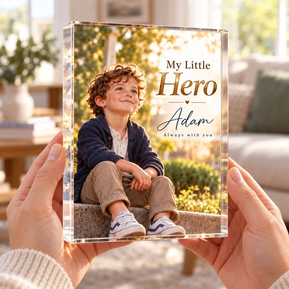 Personalized My Little Hero Acrylic Block - image 2 | Jolliboo