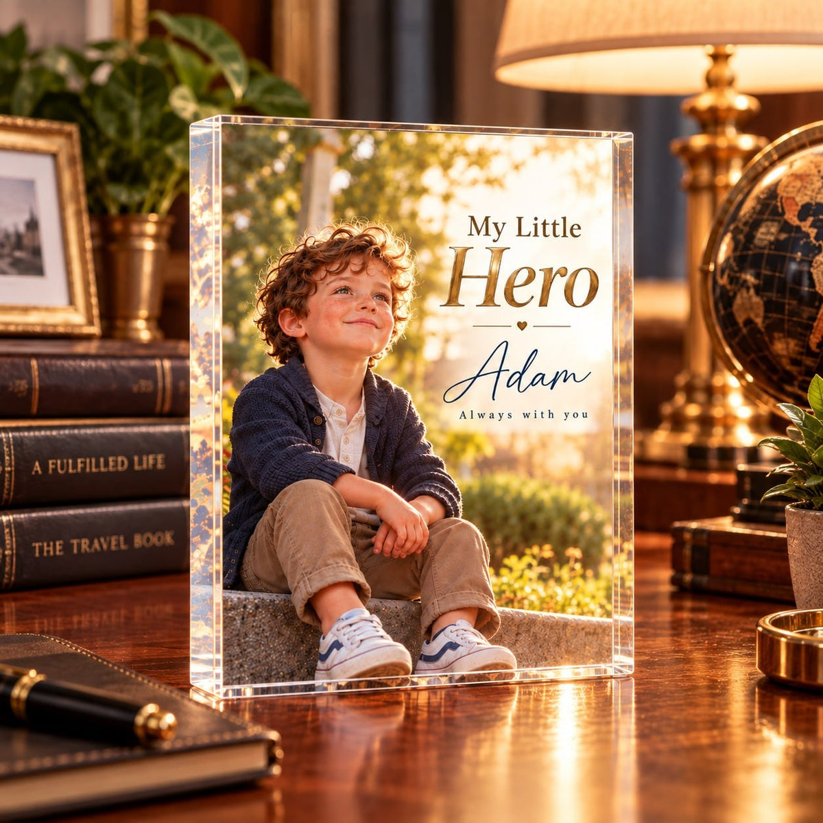 Personalized My Little Hero Acrylic Block - image 3 | Jolliboo
