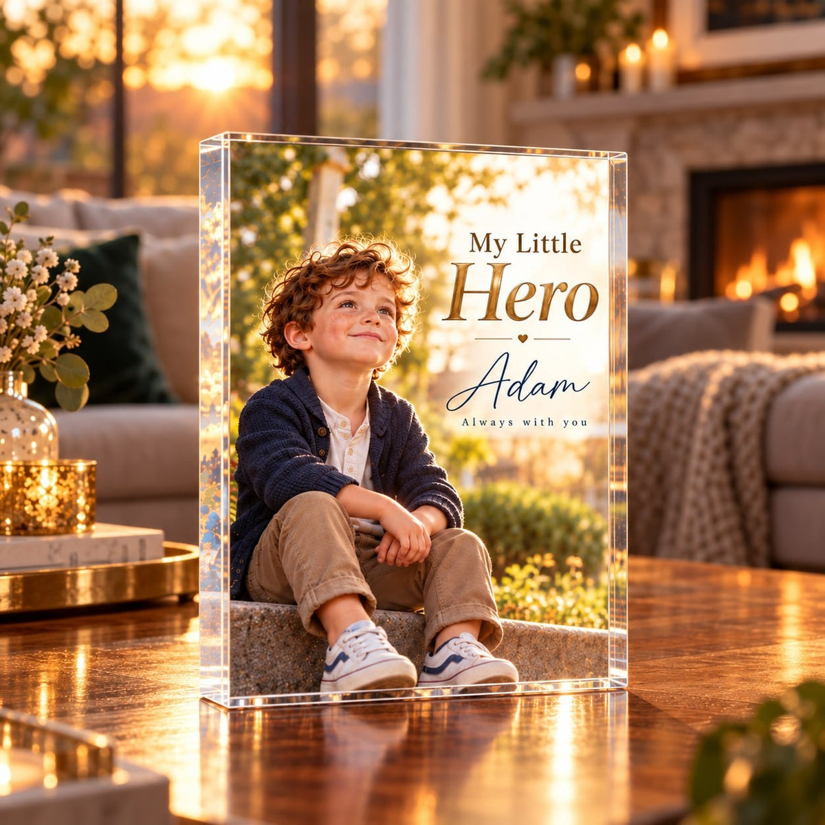 Personalized My Little Hero Acrylic Block - image 5 | Jolliboo