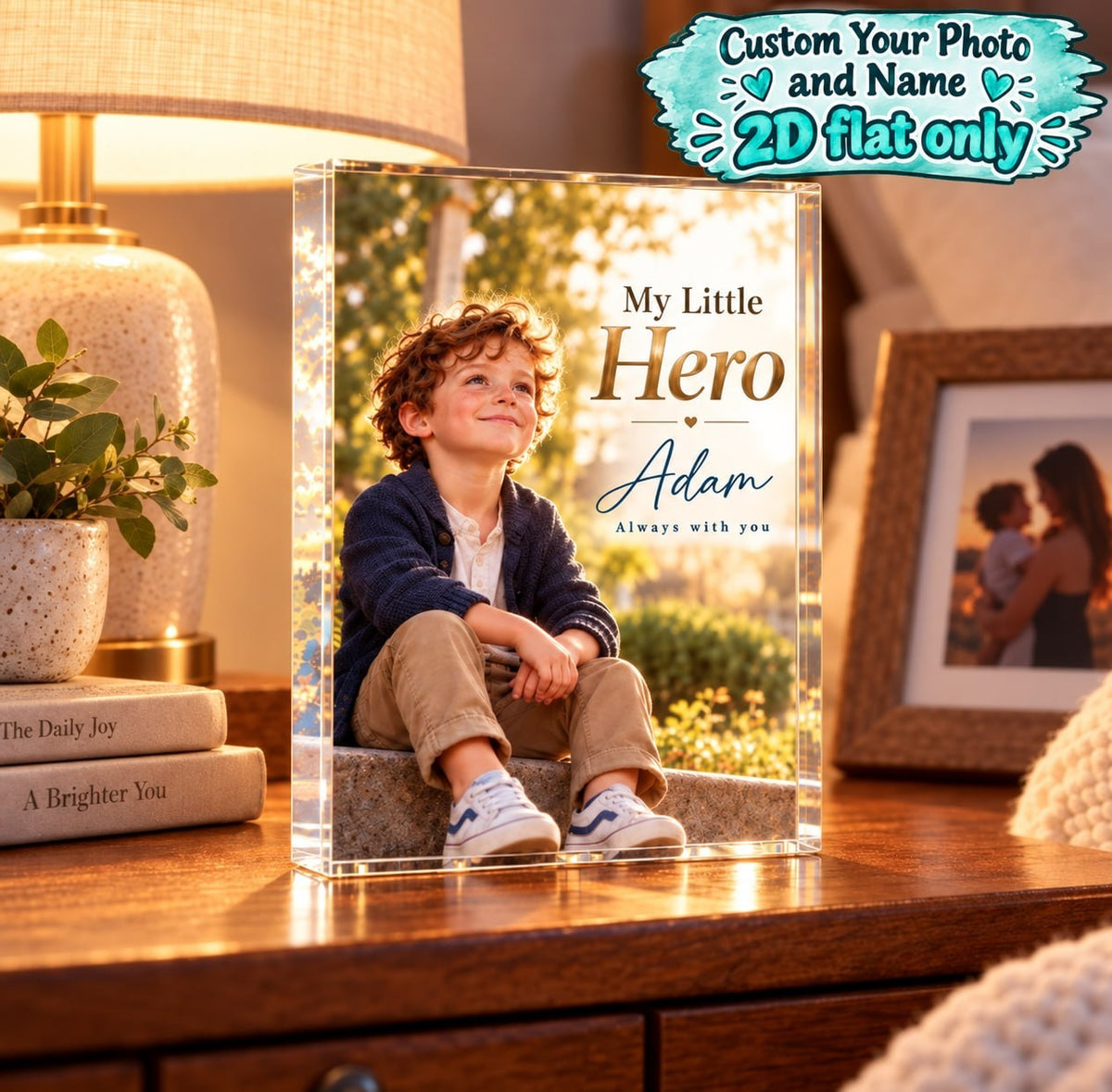 Personalized My Little Hero Acrylic Block - image 6 | Jolliboo