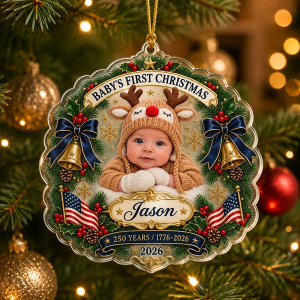 Personalized New Baby 250 Year Ornament - image 1 | Jolliboo