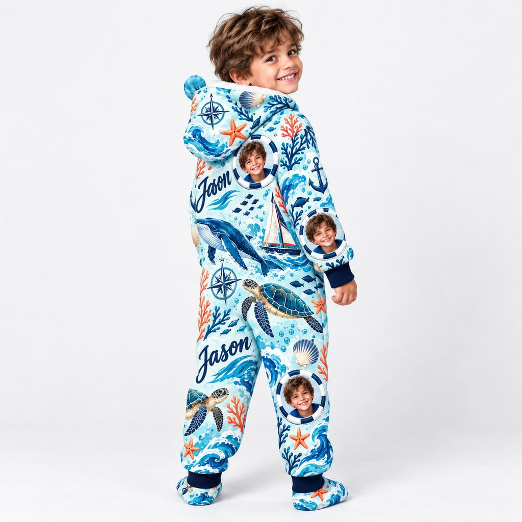 Personalized Ocean Nautical Pyjama Suit - image 2 | Jolliboo