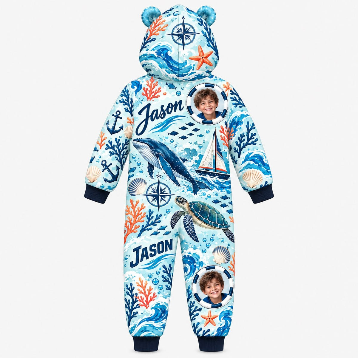 Personalized Ocean Nautical Pyjama Suit - image 4 | Jolliboo