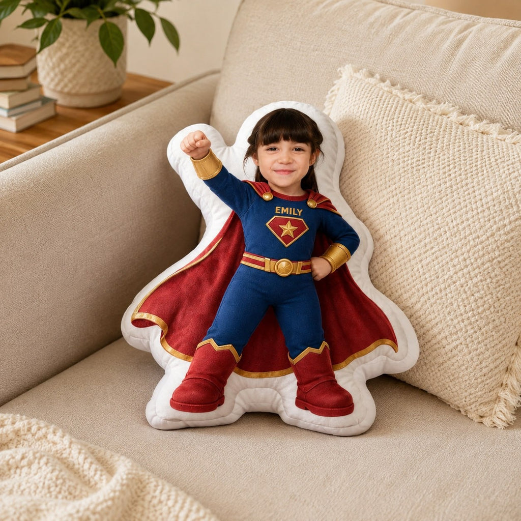 Personalized Original Hero Girl Figure Custom Shape Pillow - image 1 | Jolliboo