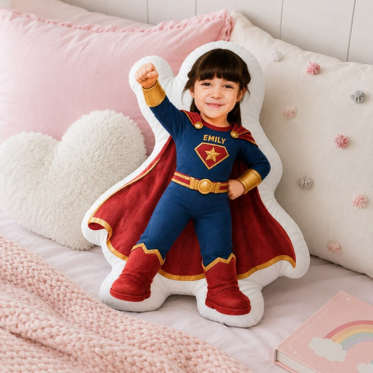 Personalized Original Hero Girl Figure Custom Shape Pillow - image 3 | Jolliboo