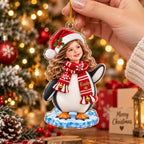 Personalized Penguin Photo Ornament - image 5 | Jolliboo