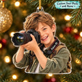 Personalized Photographer Boy Christmas Ornament - image 1 | Jolliboo