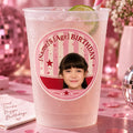 Personalized Pink Badge Birthday Frosted Cup - image 1 | Jolliboo