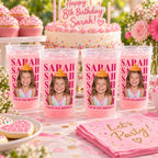 Personalized Pink Frosted Birthday Cup - image 3 | Jolliboo