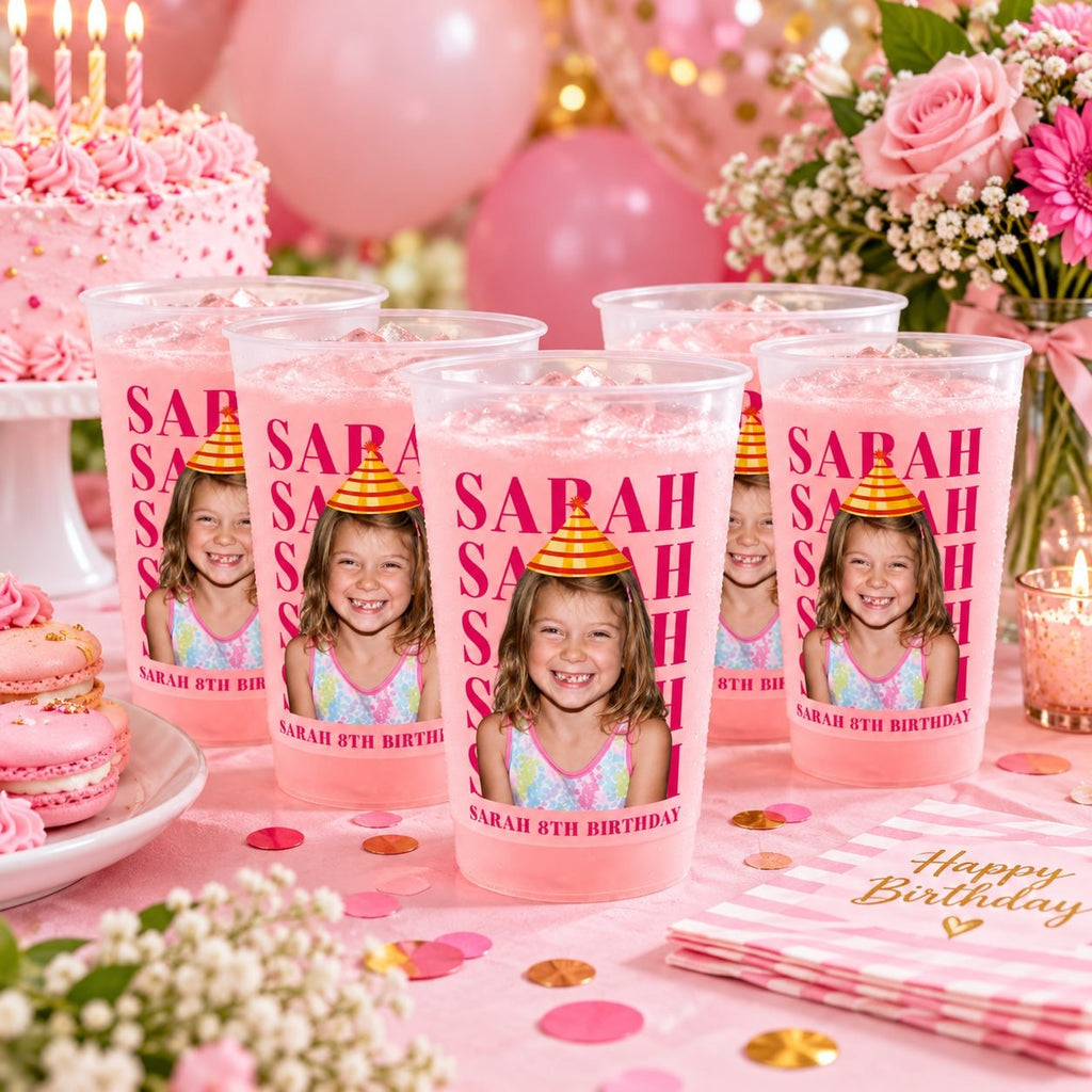 Personalized Pink Frosted Birthday Cup - image 4 | Jolliboo