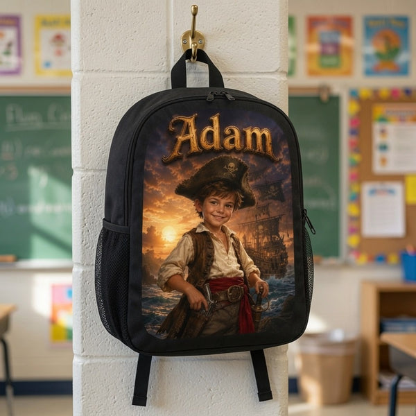 Personalized Pirate Boy Backpack - image 2 | Jolliboo