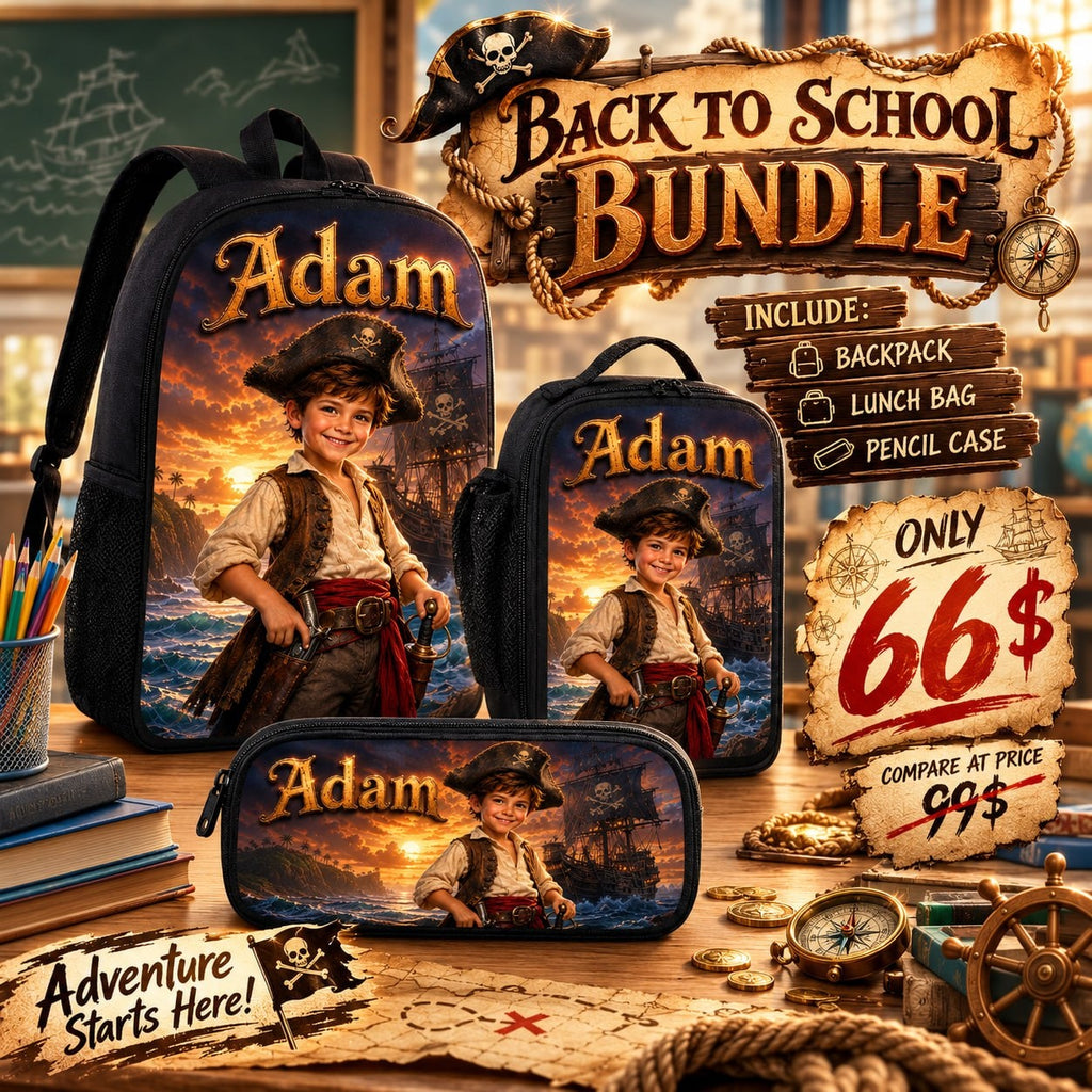 Personalized Pirate Boy Backpack - image 5 | Jolliboo