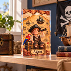 Personalized Pirate Treasure Map Acrylic Block - image 3 | Jolliboo