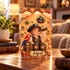 Personalized Pirate Treasure Map Acrylic Block - image 5 | Jolliboo