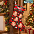 Personalized Plaid Photo Christmas Stocking - image 1 | Jolliboo