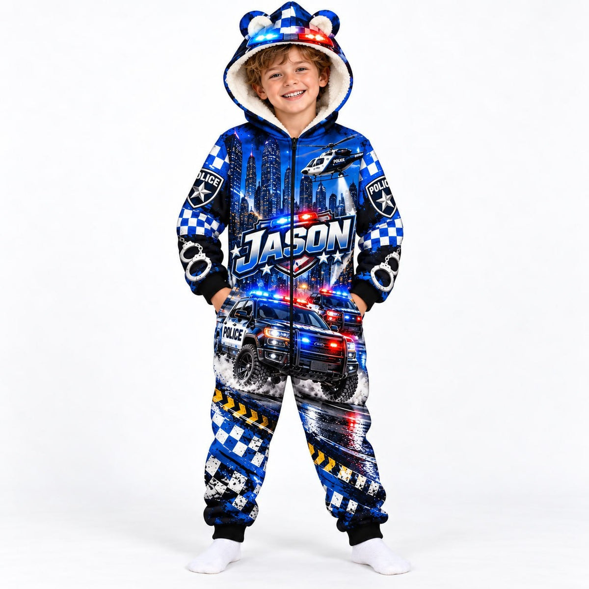 Personalized Police Chase Pyjama Suit - image 3 | Jolliboo