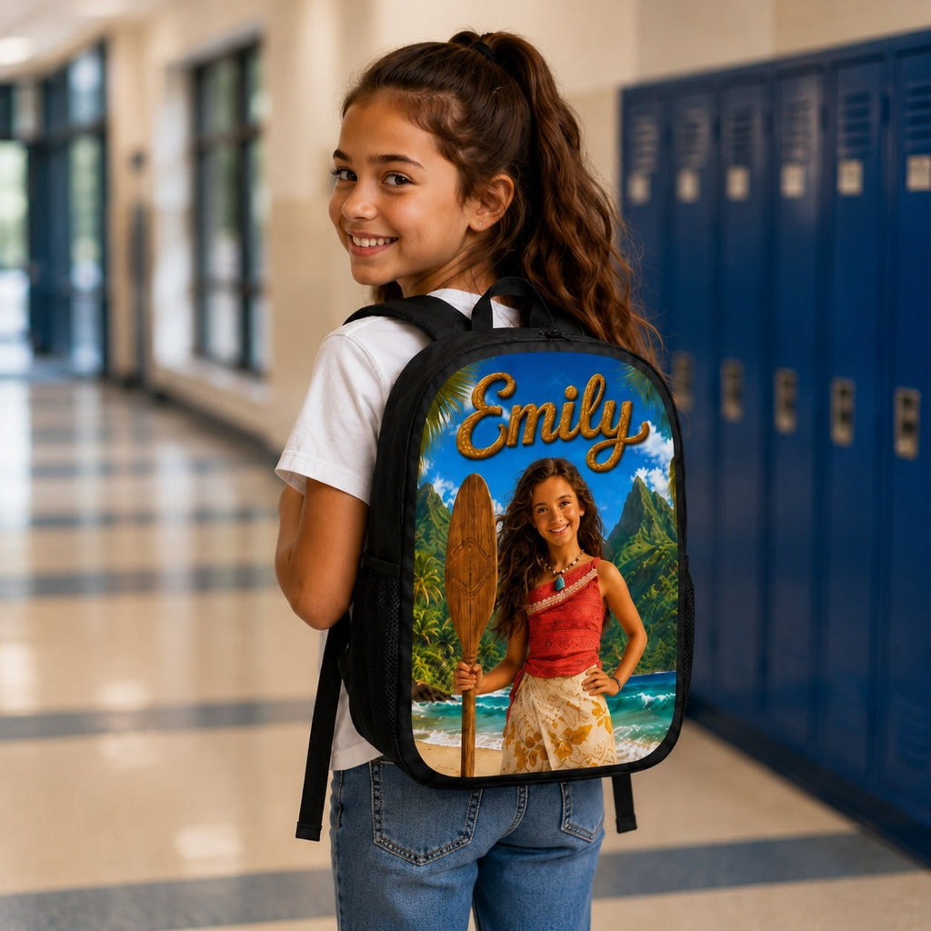 Personalized Polynesian Girl Backpack - image 3 | Jolliboo
