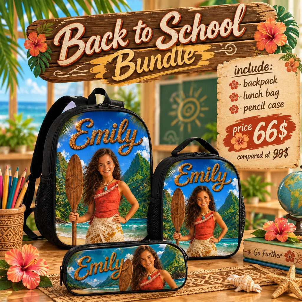 Personalized Polynesian Girl Backpack - image 5 | Jolliboo
