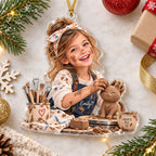 Personalized Pottery Girl Christmas Ornament - image 2 | Jolliboo