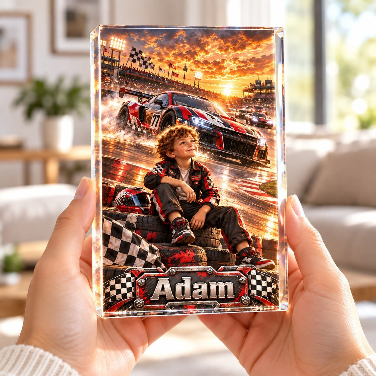 Personalized Race Car Champion Acrylic Block - image 2 | Jolliboo