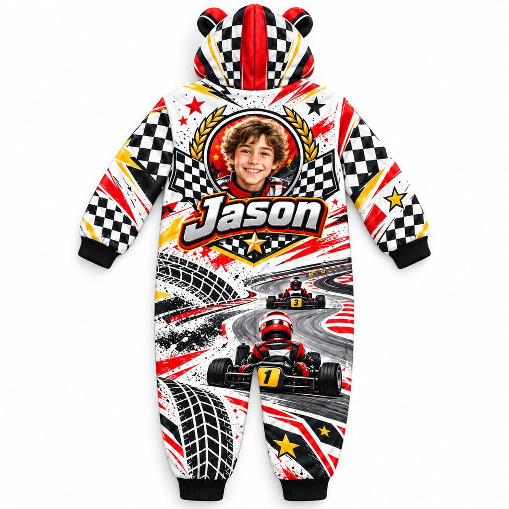 Personalized Race Car Driver Pyjama Suit - image 3 | Jolliboo