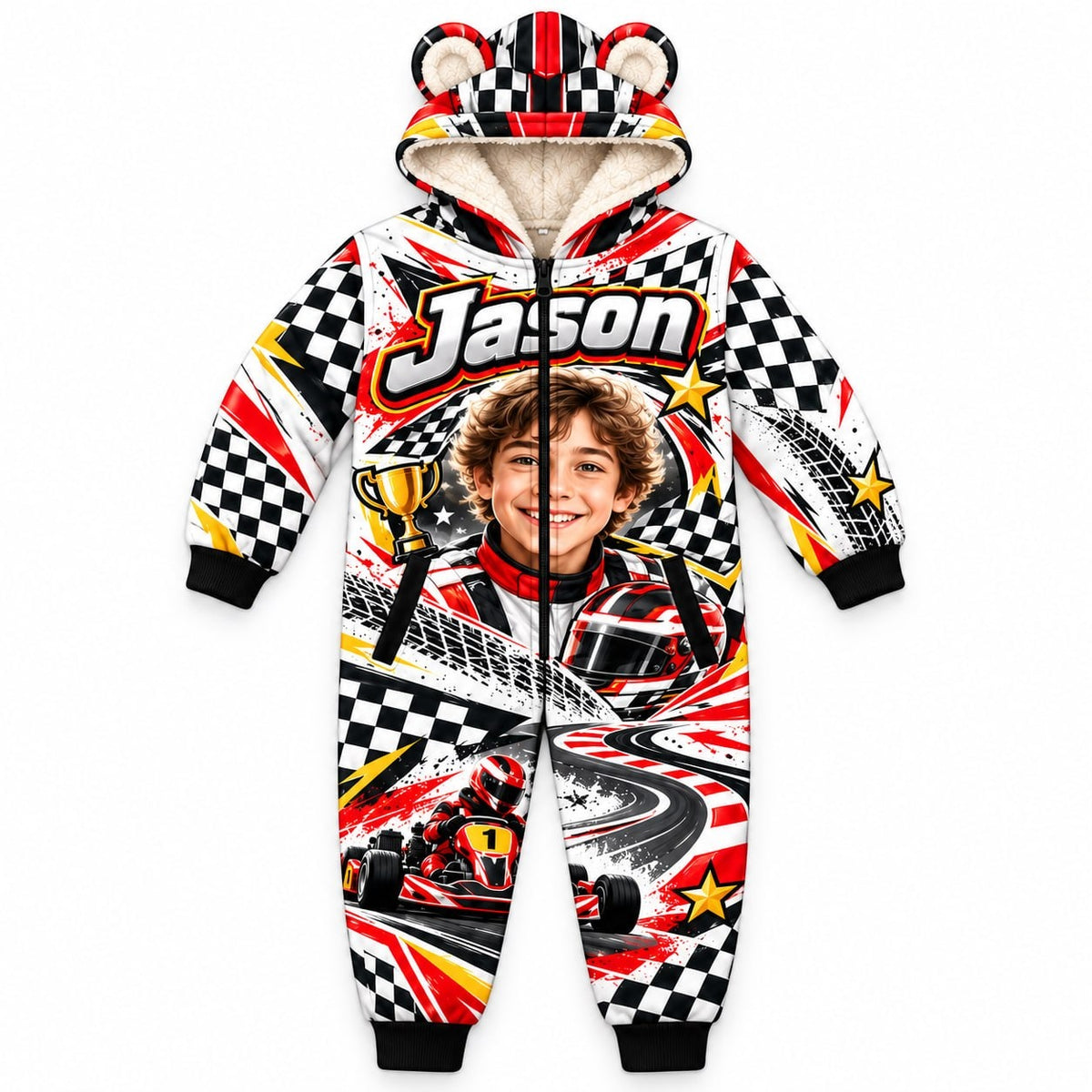 Personalized Race Car Driver Pyjama Suit - image 4 | Jolliboo
