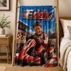 Personalized Racing Boy Blanket - image 4 | Jolliboo