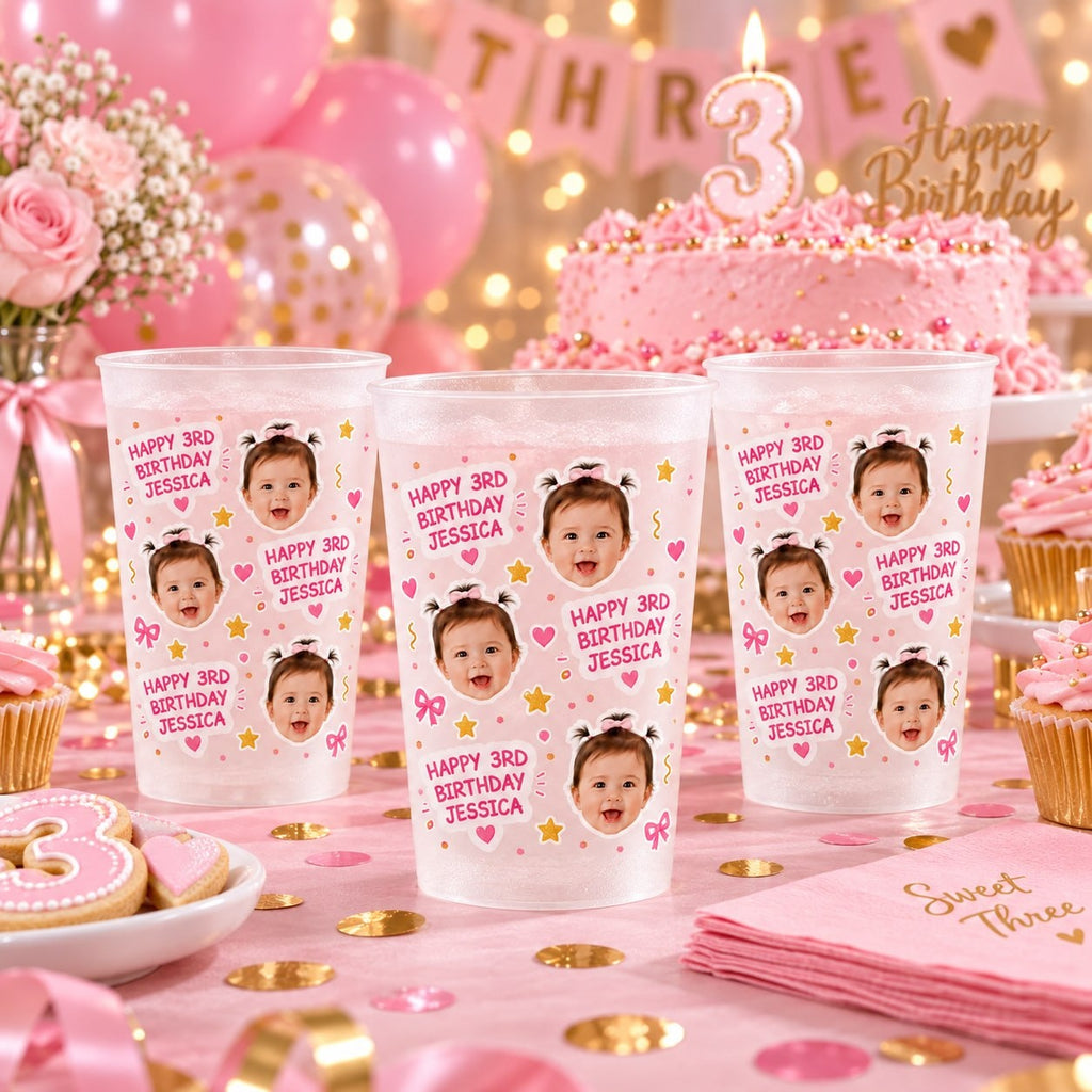 Personalized Repeated Face Birthday Party Cup - image 3 | Jolliboo