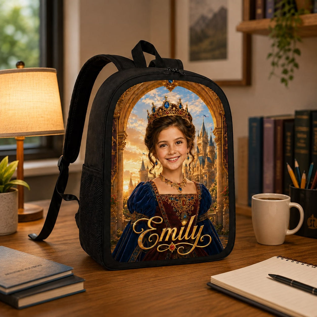 Personalized Royal Queen Girl Backpack - image 2 | Jolliboo
