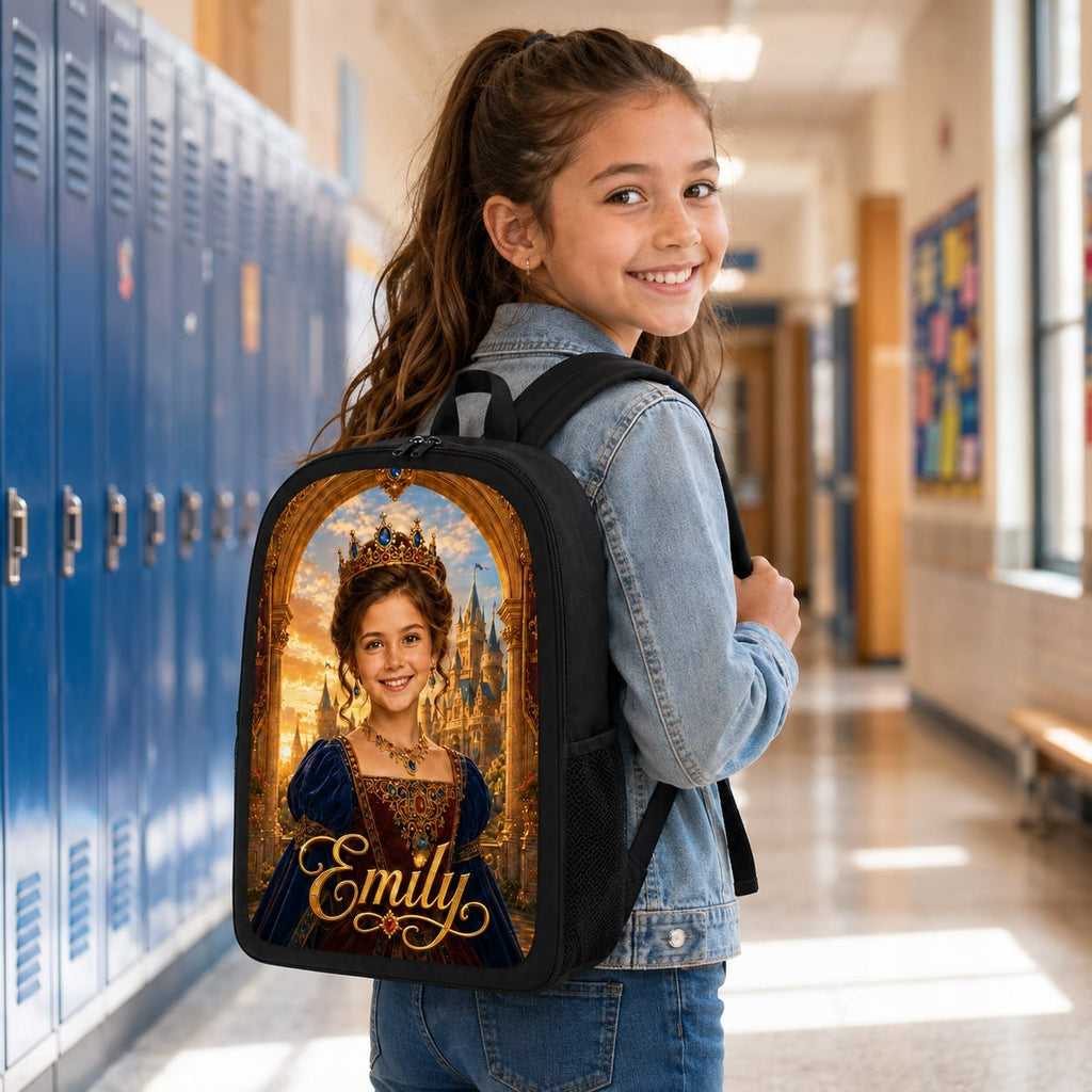 Personalized Royal Queen Girl Backpack - image 3 | Jolliboo