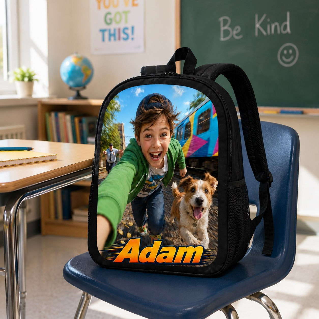 Personalized Running Grafity Style Backpack - image 1 | Jolliboo