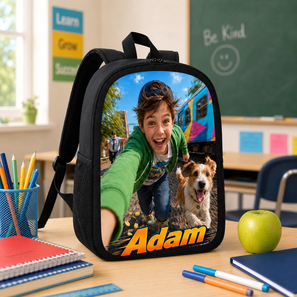 Personalized Running Grafity Style Backpack - image 2 | Jolliboo