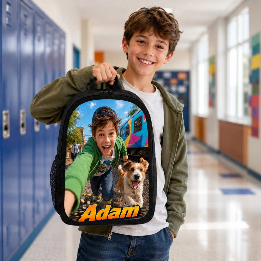 Personalized Running Grafity Style Backpack - image 3 | Jolliboo